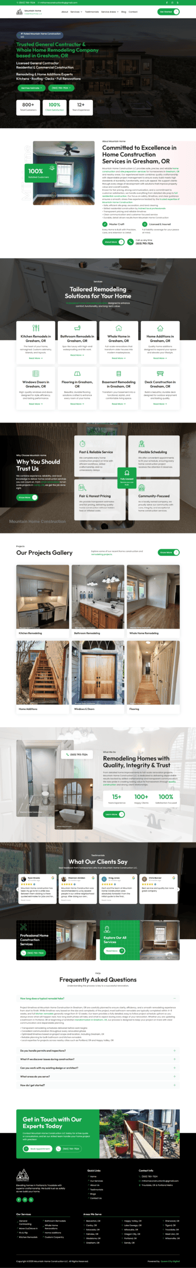 Mountain Home Construction