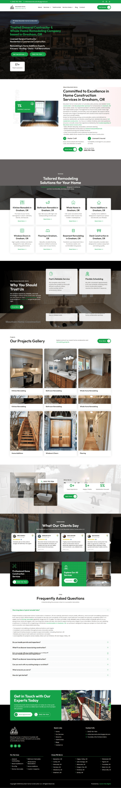 Mountain Home Construction