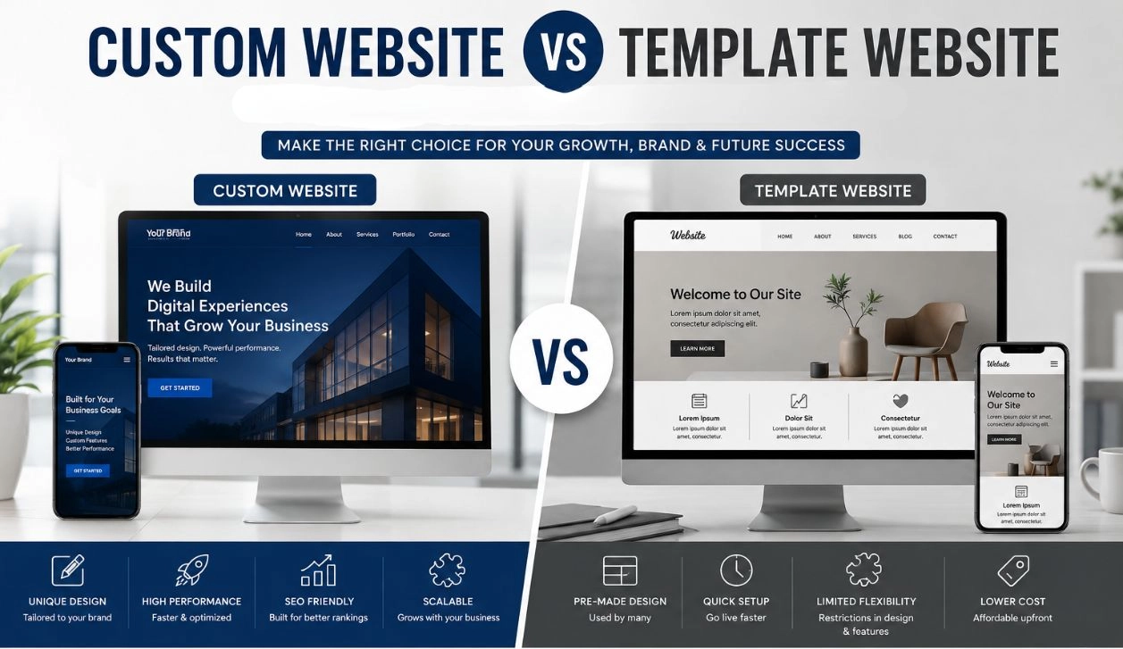 Custom Website Design vs Website Templates: Which Is Right for Your Business?
